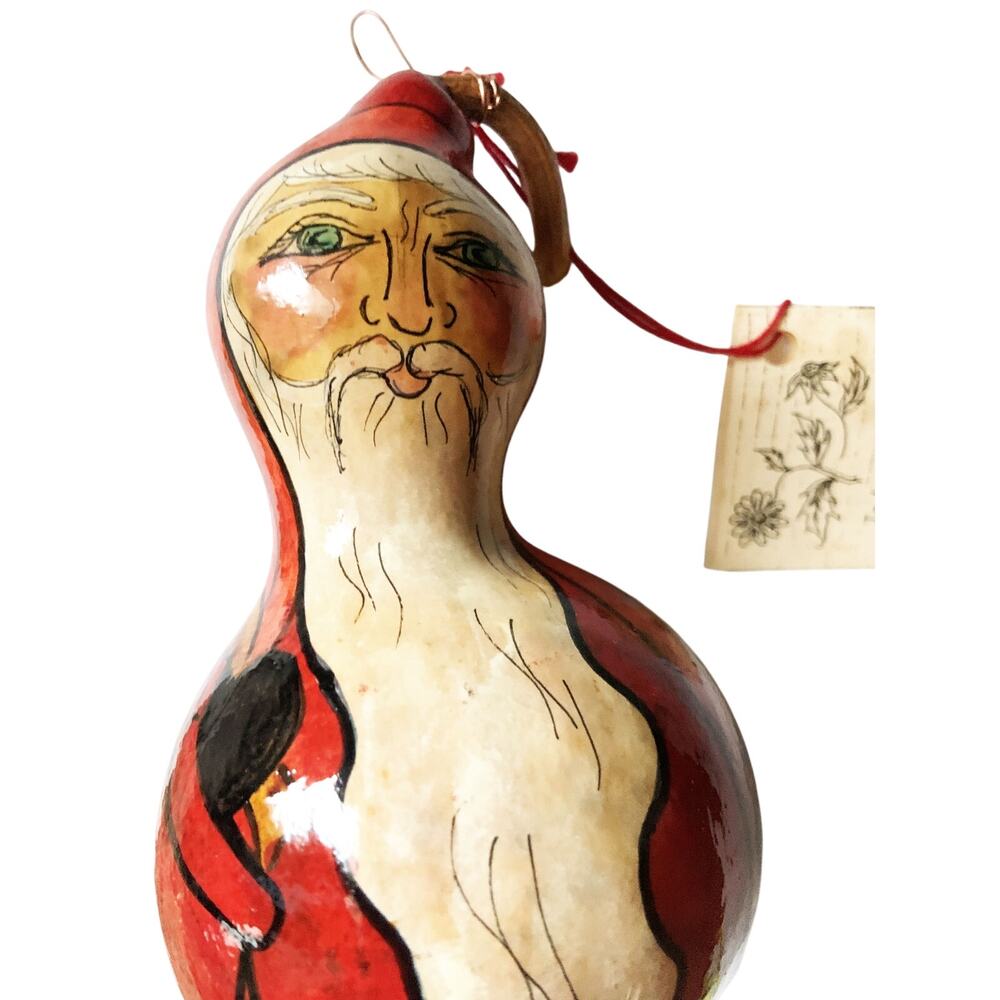 Small Santa Gourd Hand Painted From Ginger Jar Indiana PA